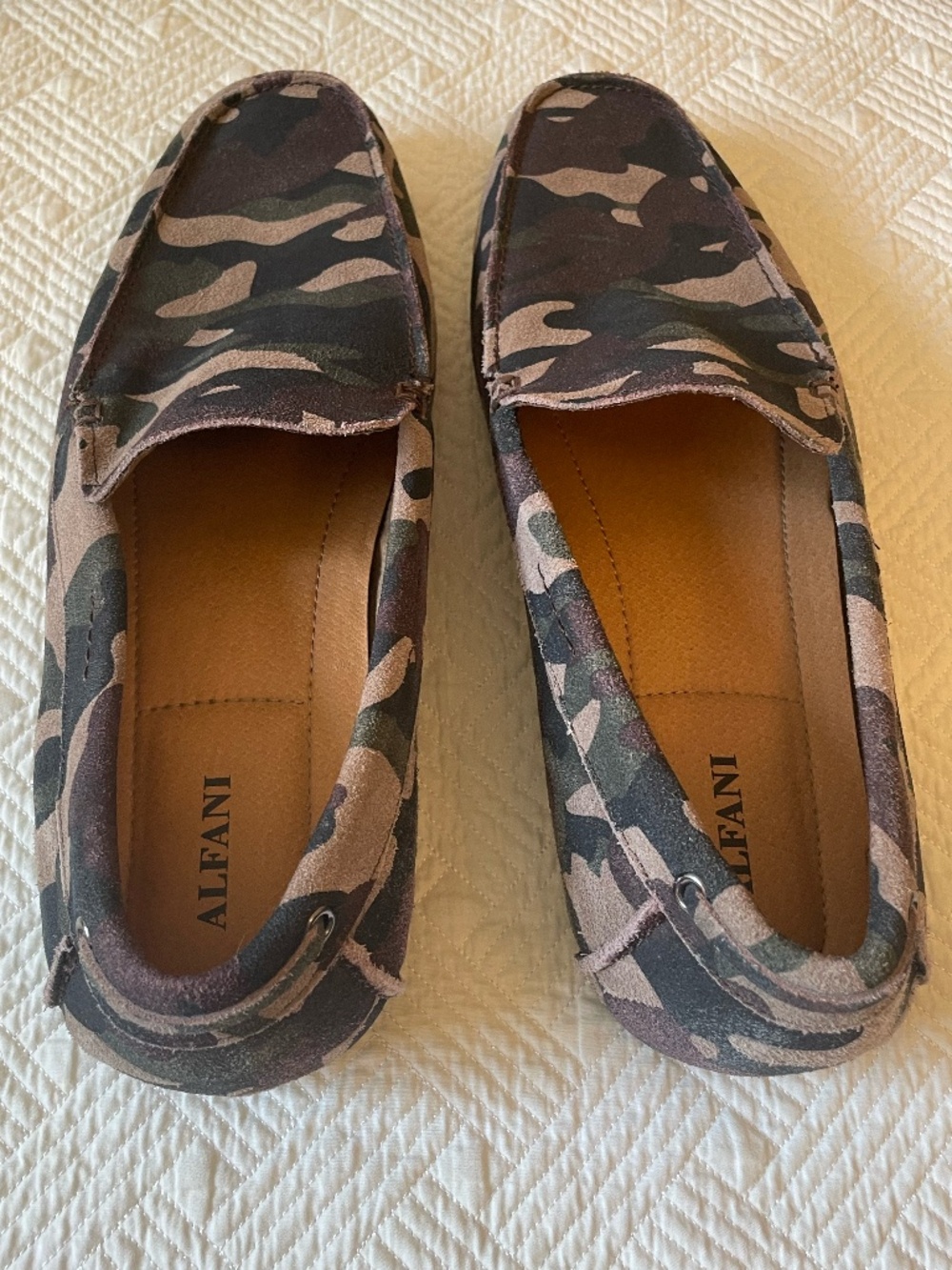 Alfani mens Bromley suede camo driving loafer shoes size 12M - Picture 4 of 13